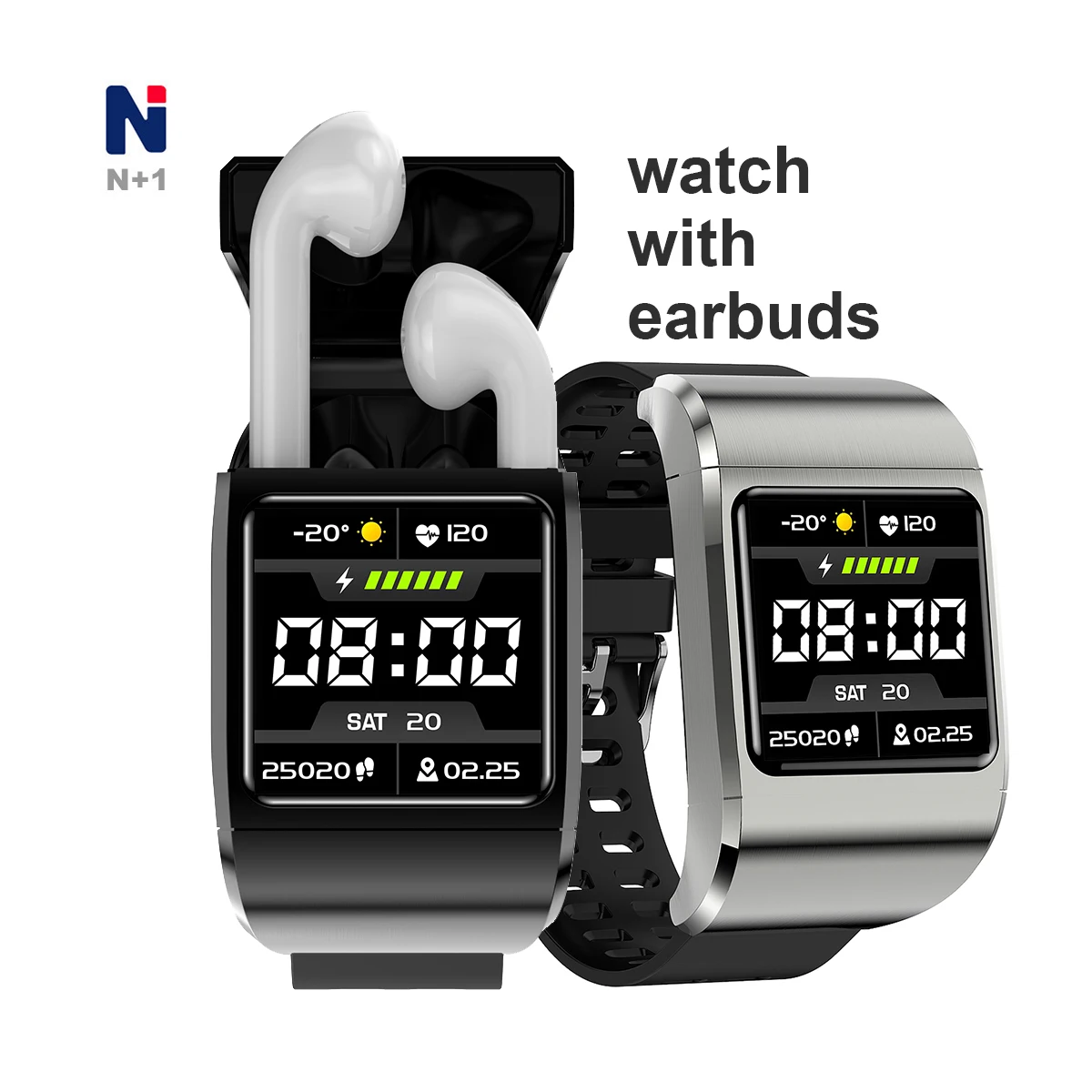 Smart Bracelet BT 2 In 1 reloj inteligente smart watch With Wireless Earbuds Tws Earphone