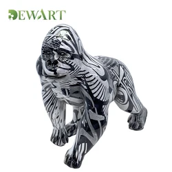 Fiberglass Resin King Kong On the Floor Statue Garden Ornaments Resin Creeping Gorilla Figure Outdoor Garden Ornaments