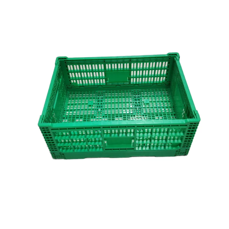 Perforated Plastic Crates Storage basket Folding Container Transport Basket for Vegetables Fruits Mesh Crate Structure