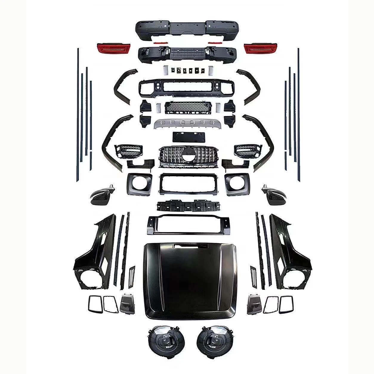 For Benz W463 G500 G350 G55 change to G63 20 latest style with front and rear bumper assembly and headlamp