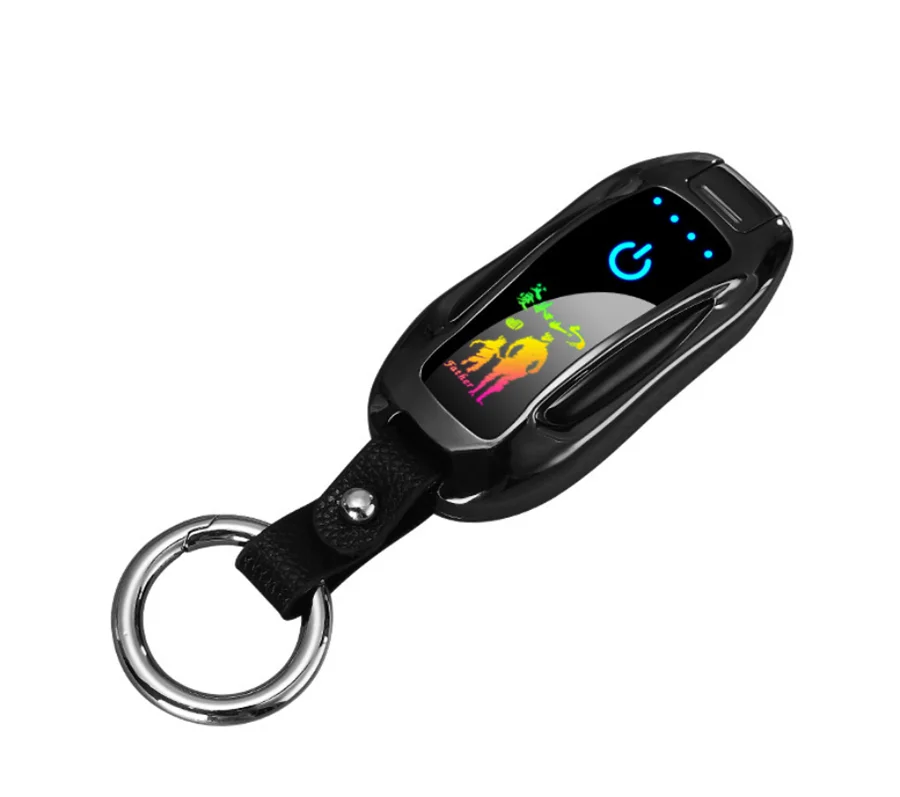Новинка Usb Смарт Электронная сигарета индукционный спортивный автомобиль брелок для ключей зарядка двойная дуга металлическая зажигалка