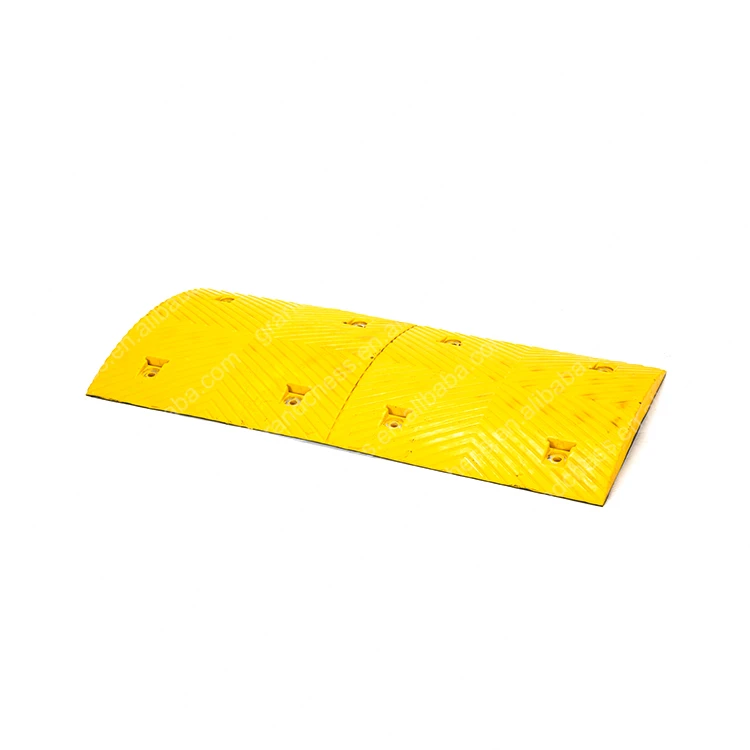 China Wholesale industrial Traffic Road Speed Bump Yellow & Black Rubber Speed Hump
