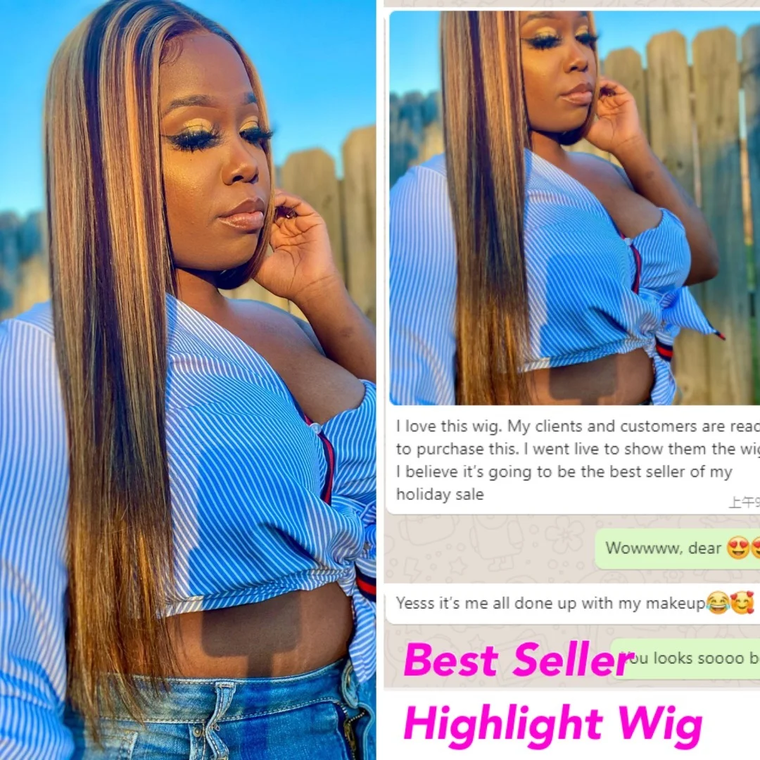 Raw Virgin Cuticle Aligned Human Hair Transparent Lace Frontal Piano Color HD Lace Front Wig With Baby Hair For Black Women Chinese Suppliers