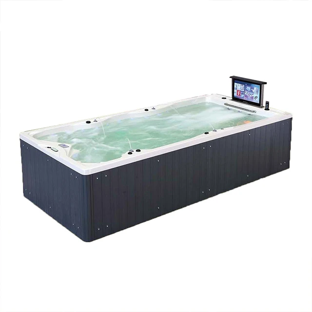 Outdoor Multi-Player Jaccuzi Freestanding Whirlpools Swim Spa Bathtub Hotel Resort Acrylic Swimming Pool Bathtubs