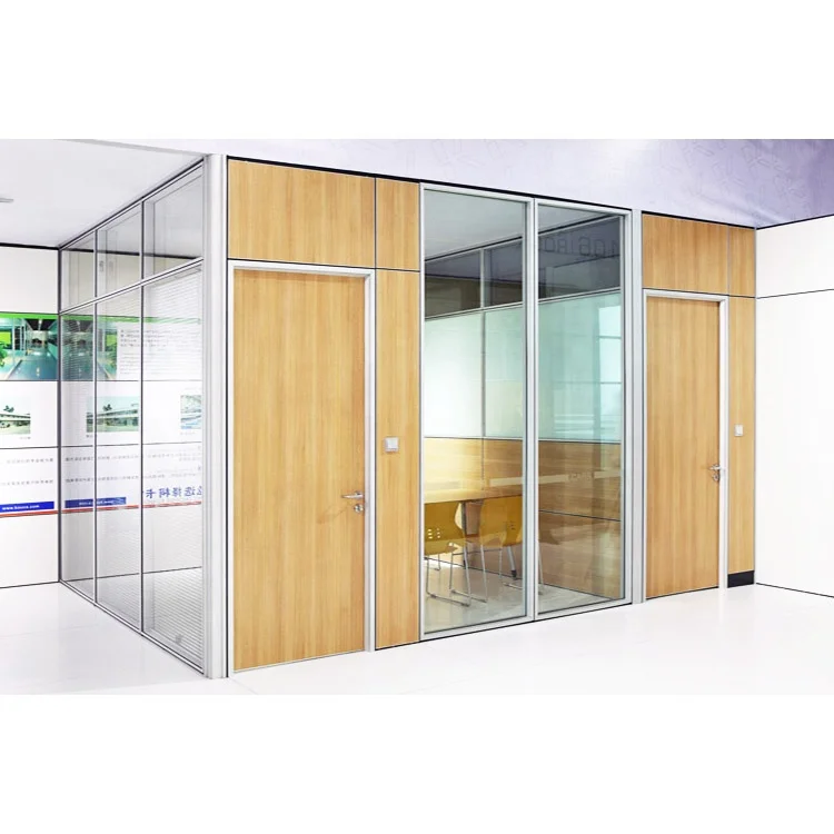  Office acoustic room divider glass wall partition office cubicles