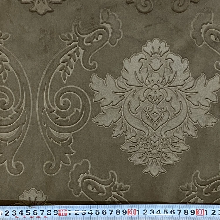 Luxury Waterproof Sofa Fabric Velvet Soft Solid 3D Embossed Velvet Fabric for curtain Upholstery Hometextile