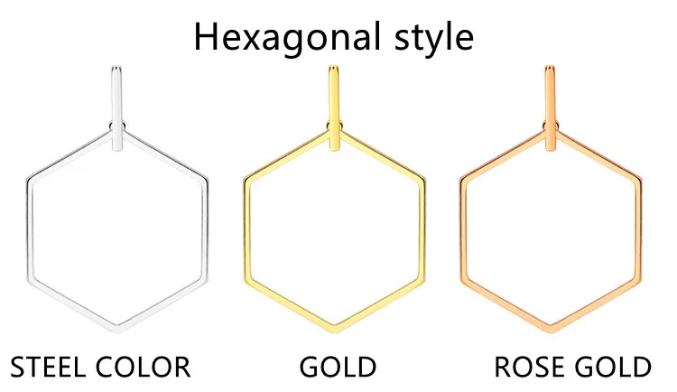 European and American fashion asymmetric titanium steel square bar pendant earrings