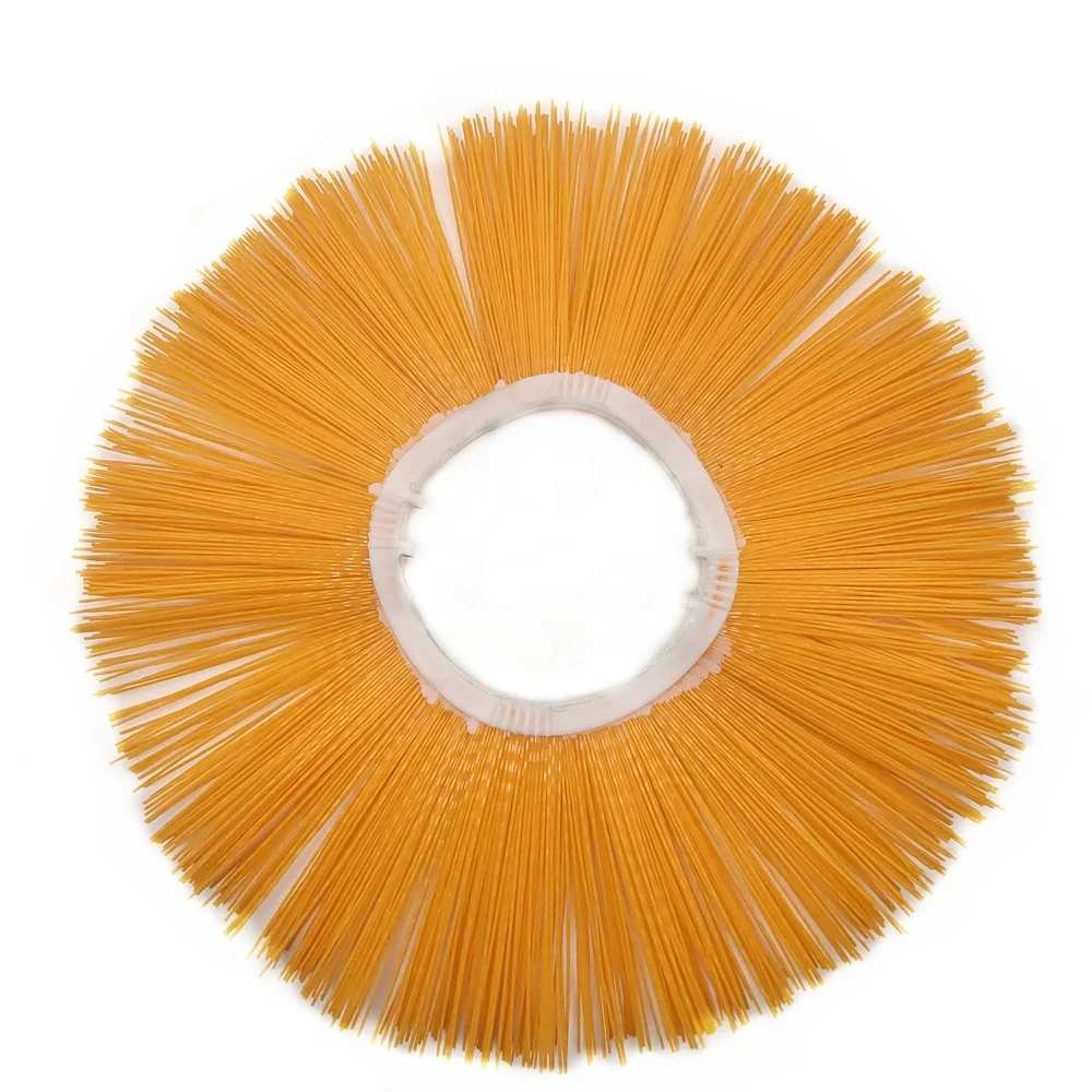 Street Road Snow Cleaning Yellow PP Nylon Rotary Ring Wafer Brush