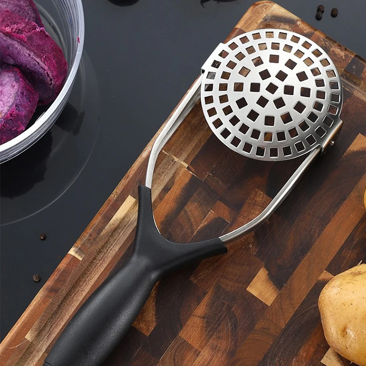 Stainless Steel Hand Pressed Potato And Onion Slicer Vegetable Fruit Salad Ricer Potato Press Masher