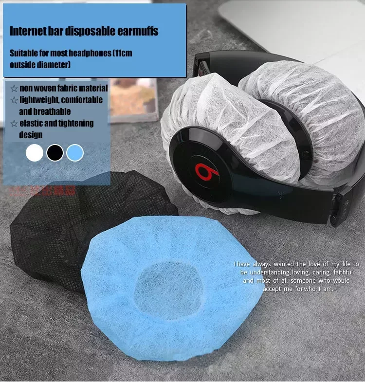 cheap airline disposable earbud earphone headset headphone Non-woven head cover
