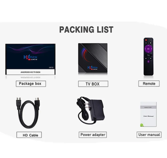 2021 customized launcher supported 5G WIFI 6k Allwinner Android10.0 IPTV smart media player H96 max H616 ott STB android tv box