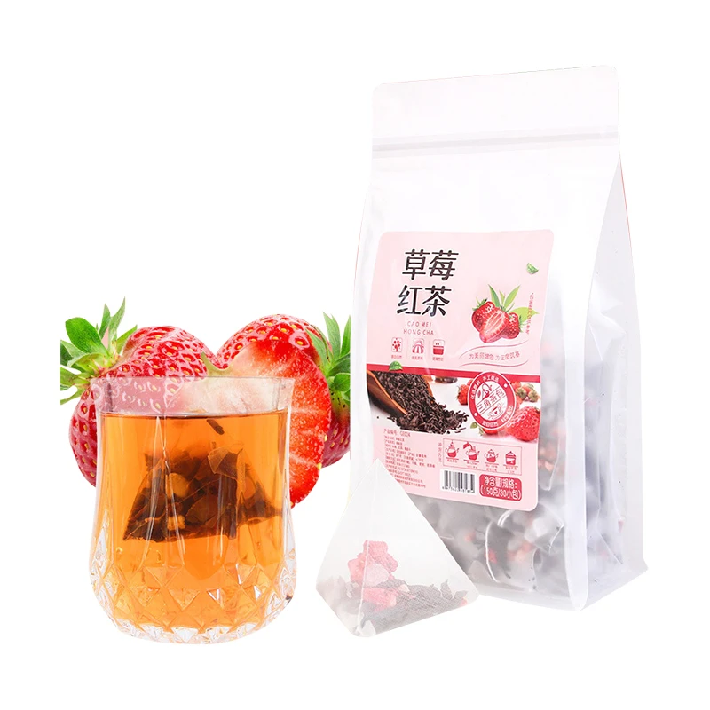 Chinese  Strawberry flavor hot selling tea 28 day fast slimming tea in bags  bag detoxification slimming tea