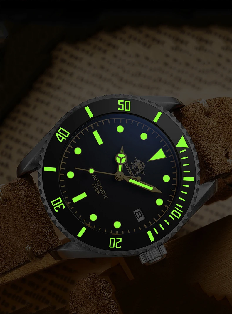 High quality private customized logo Super luminous Dial NH35 mechanical watches