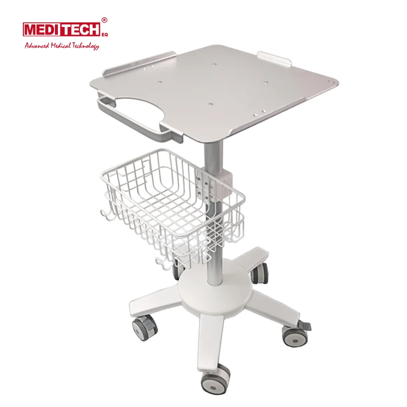 Portable ECG Trolley with Movable Basket for Defibrillator Monitor