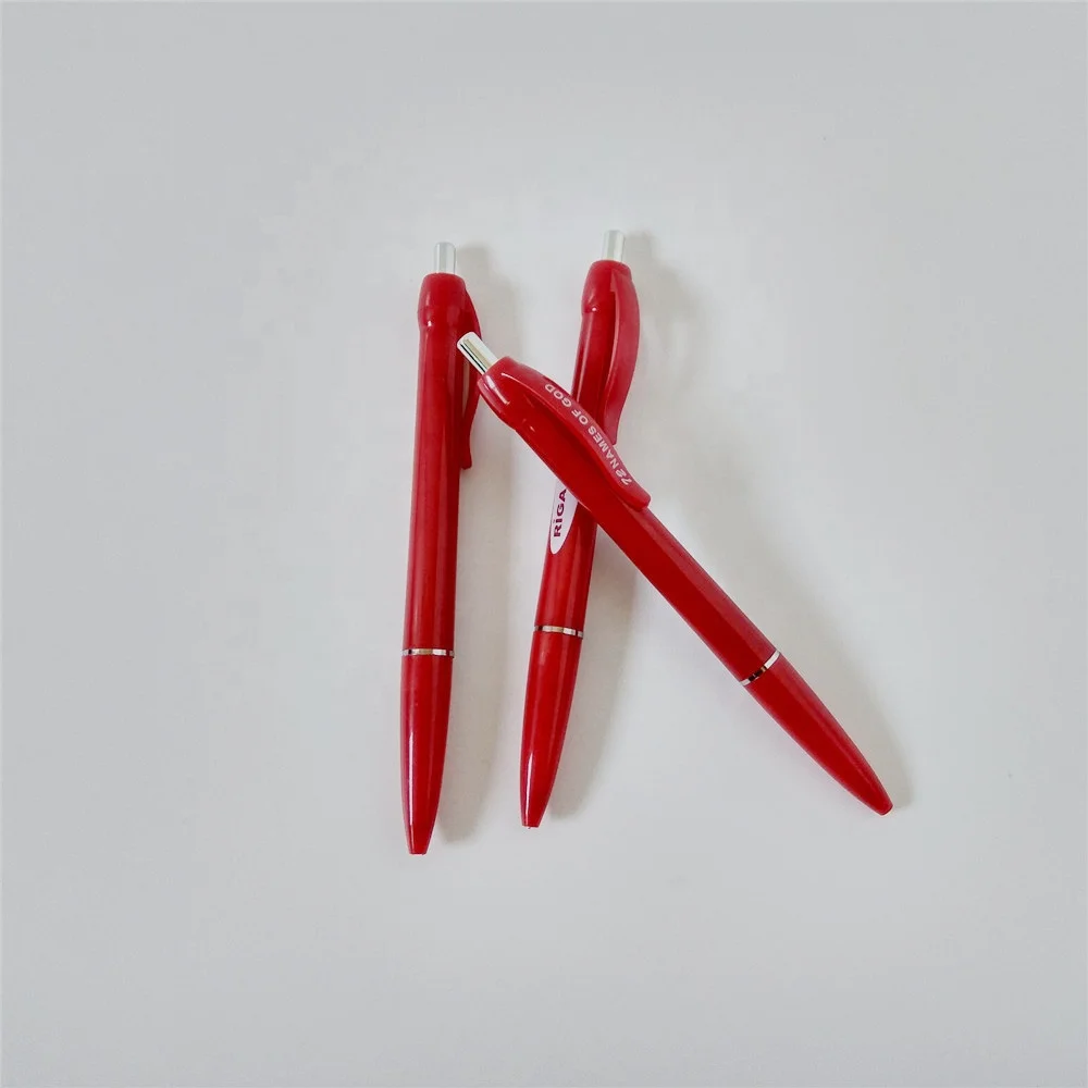 Red barrel Promotional Advertising Banner Pen With Paper Inside Plastic Retractable Pull out Banner Pen