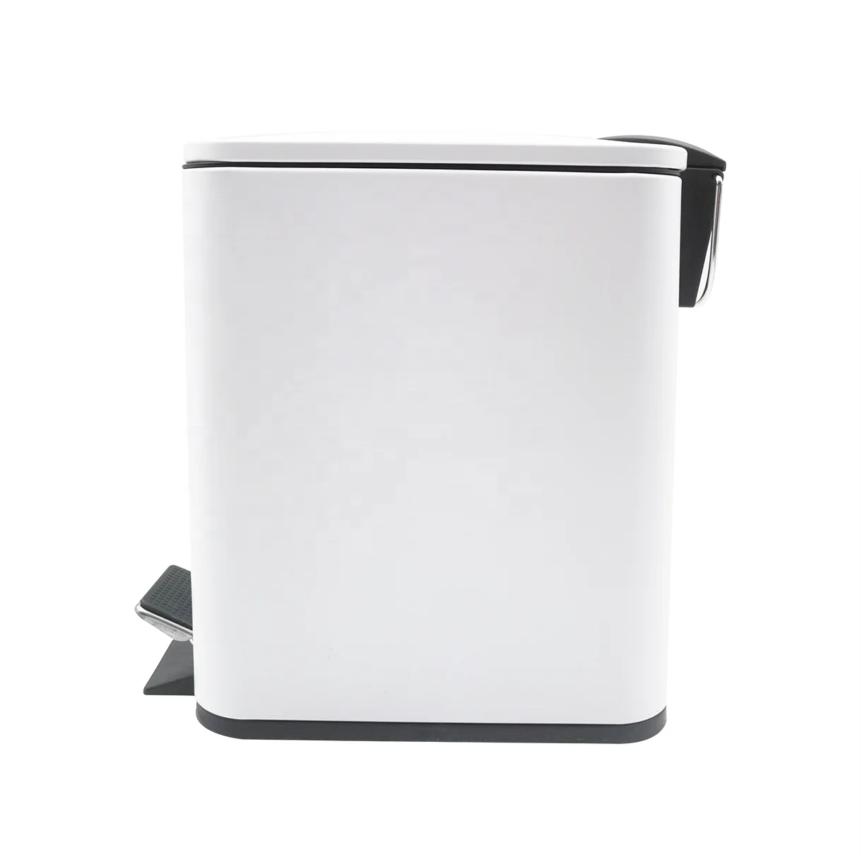 6 Liter Rectangle Trash Can Metal Commercial Decorative Soft Close Garbage Bin