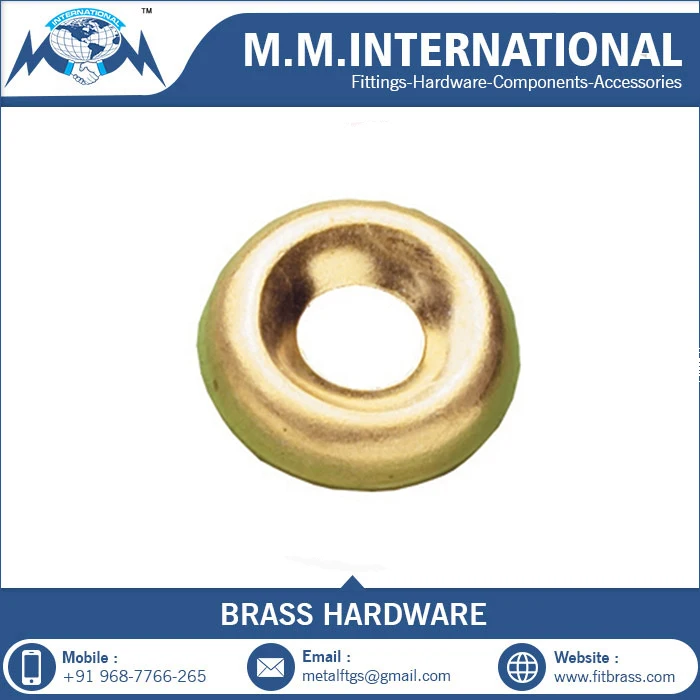 Brass Golden Plated Screw Cup Washers for Industrial Oil Liquid Application Customized Washers