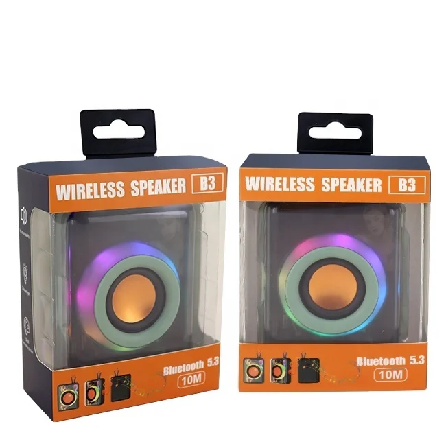 2024 Portable Mini round Crystal Speaker Small Blue Tooth Wireless Subwoofer DJ Party Technology Smart Gadgets Includes LED Lamp