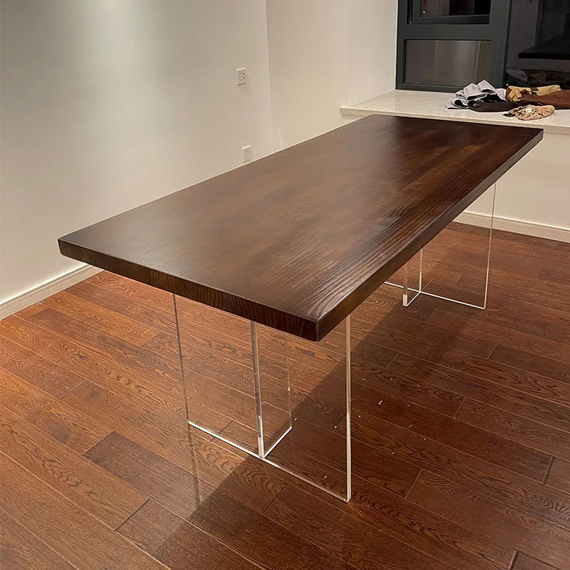 Супер прозрачная акриловая основа, популярный устойчивый обеденный стол из эпоксидной смолы, акриловые ножки