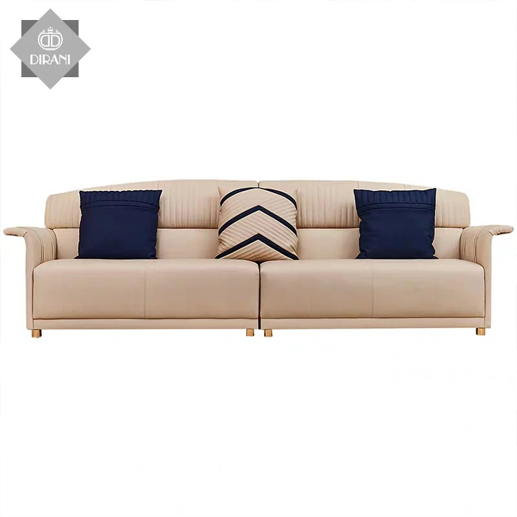 Rice White Livingroom Sofa Leather Armchairs Lounge European 2 Seater Lounge Set 100% Italy Modern Living Room Sofa Sofa Bed