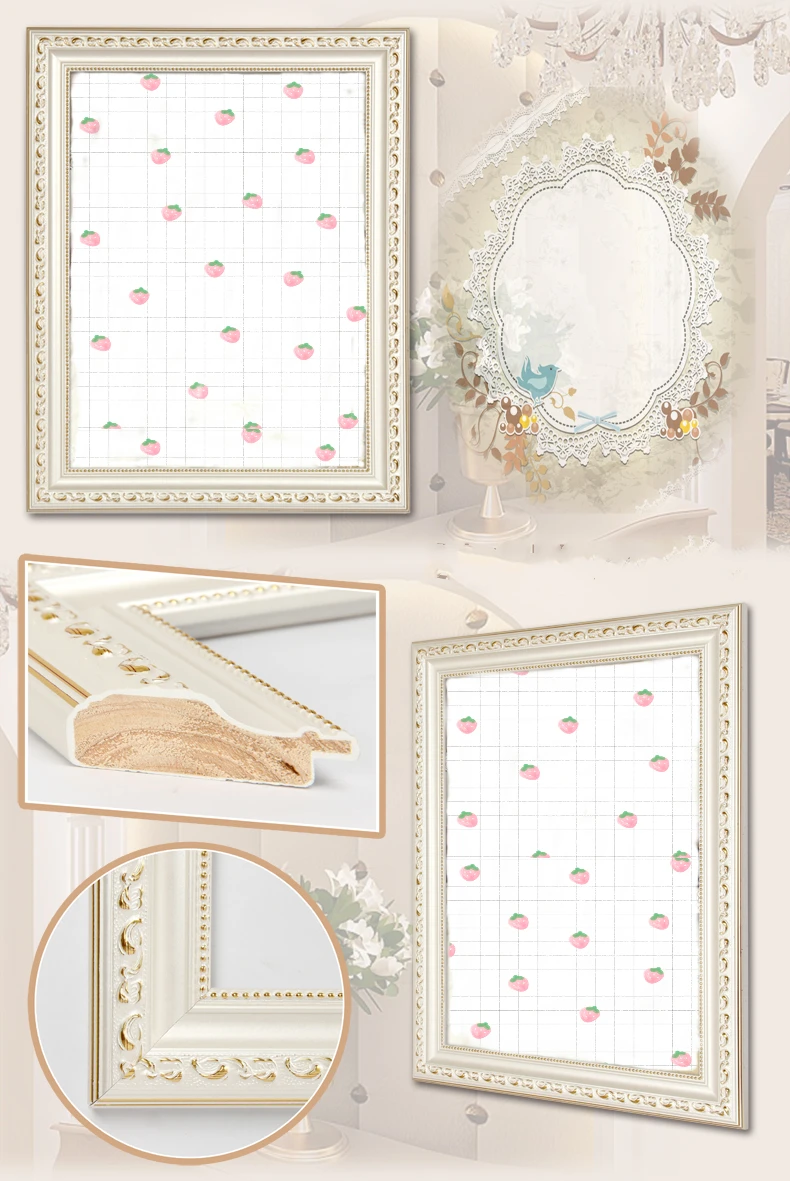 Classic Style Ornate Antique European style Solid Pine Wood Carving Vintage Gold Photo Pictures Frame