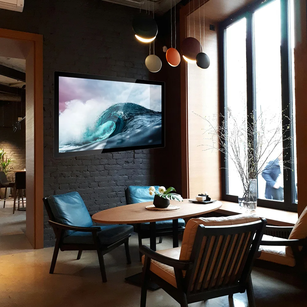 Ingscreen High Resolution High Brightness Kiosk Media Screen 32 43 50 55 Inch Wall Mount Digital Signage Advertising Player