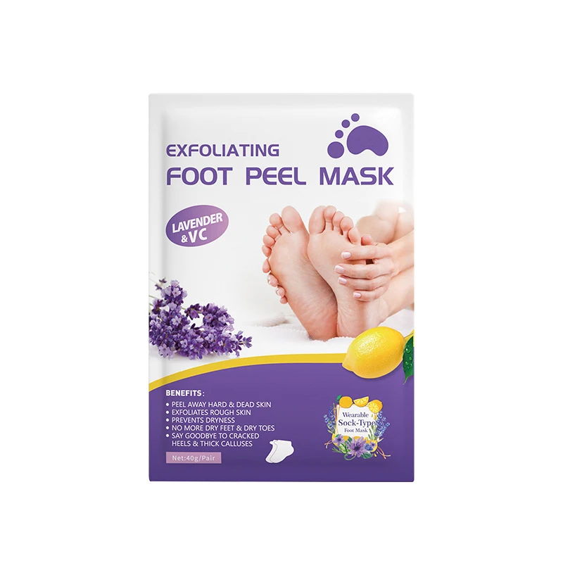 Hot Selling Custom logo Peeling Foot Mask Original Natural Foot Masking Peel Lightening Sock Foot Mask
