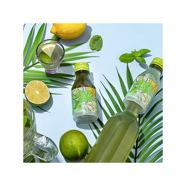 Refreshing Mojito Soju Cocktail Healty drinks Fruit beverage Hangover Cure Fruity Sweet Liquor Friends Party Somaek Inspired