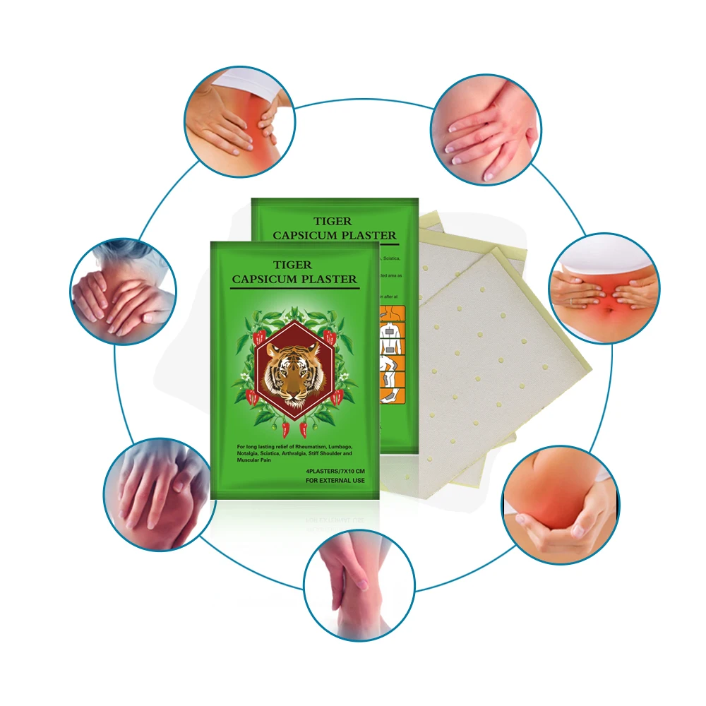 Tiger Capsicum Plaster Pain Patch Healthcare Pain Pads