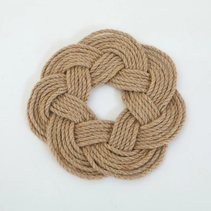 handmade straw wicker seagrass plate wall hangings decoration for home living room multi-purpose Round Woven Placemats Dining