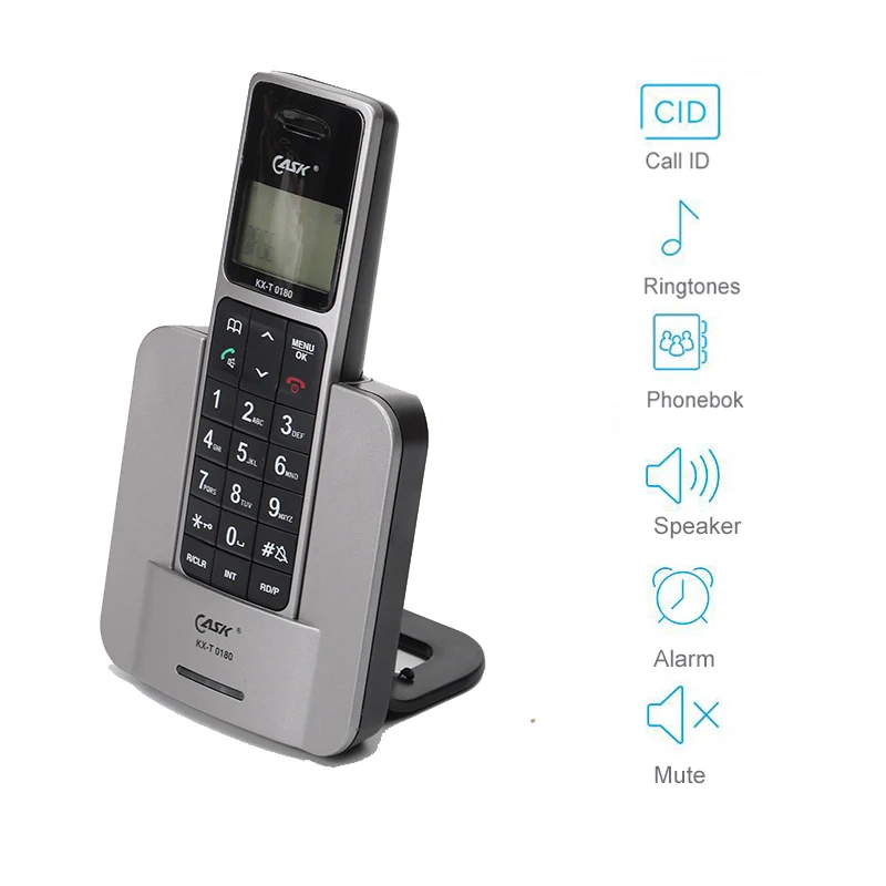 DECT6.0 расширяемый беспроводной телефонной системы с ЖК-дисплеем Caller ID стационарный телефон