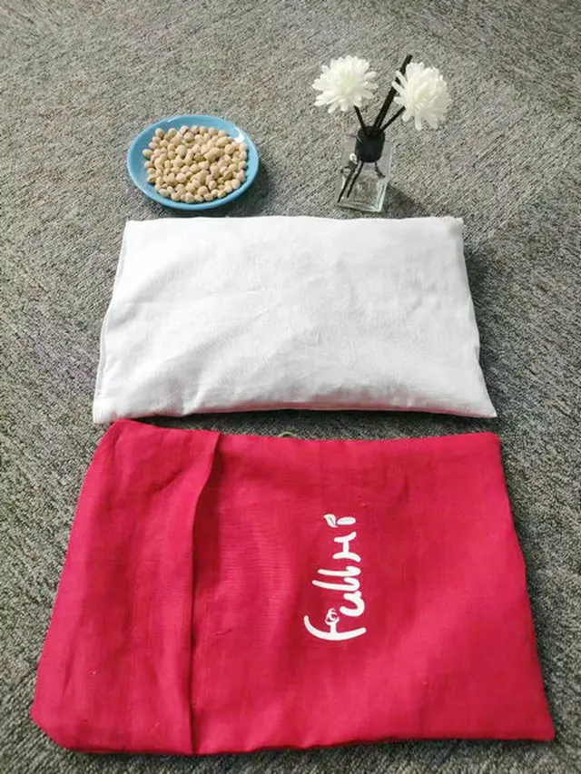 new arrival 2024,the microwave heating pillow can relieve neck pain , material is linen fabric,filler is cherry seed.