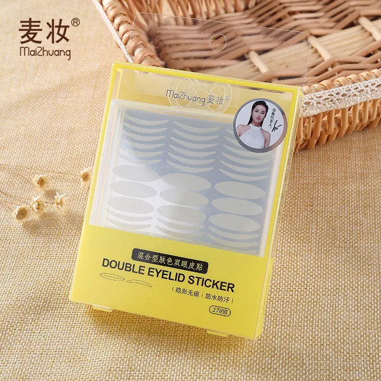 Wholesale Naturally Waterproof Double Eyelid Sticker Patch Transparent Double Eyelid Tape With Y-fork Cosmetic Tool Z551