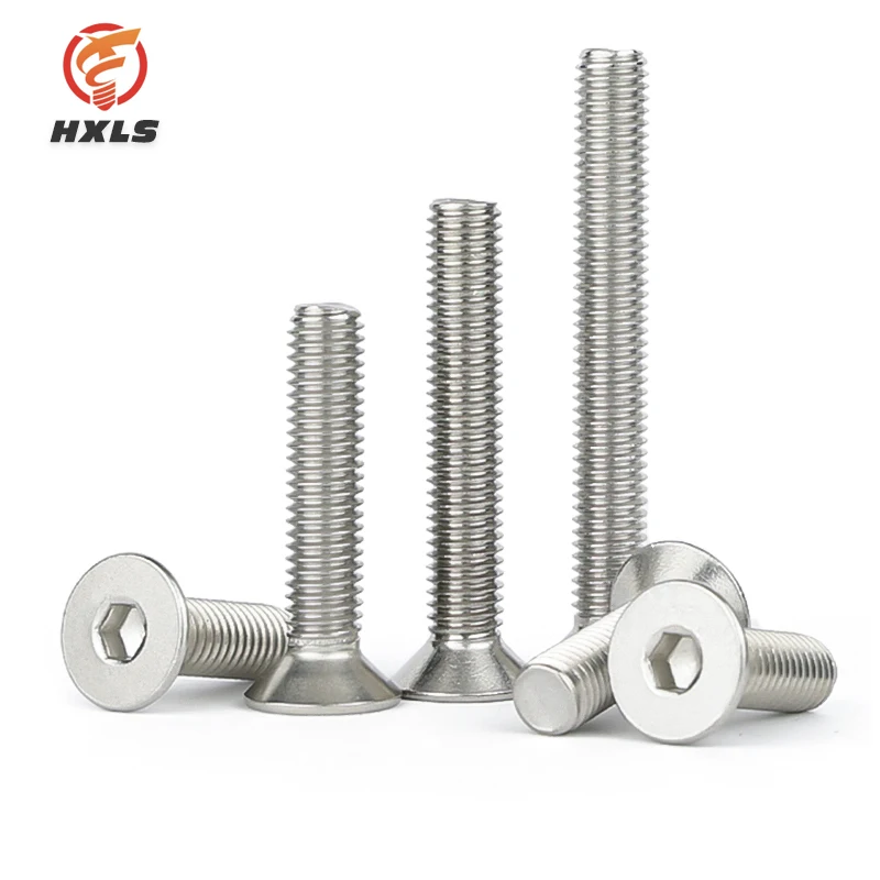 Factory Sale Direct flat head hex socket cap screw hex socket cap head screw  M2M3M4M5M6M8M10-M20 din 7991