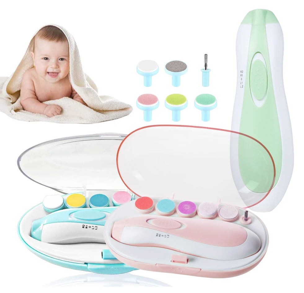 Supplier Wholesaler Baby Nail File Electric Green Infant Nail Clippers Safe Fingernail and Toenail Baby Nail Trimmer