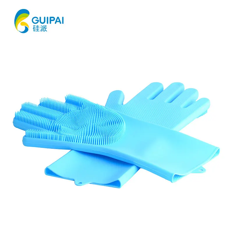 Large Magic Silicone Cleaning Gloves for Kitchen Bathroom Cleaning, Pet Hair Care, Car Washing