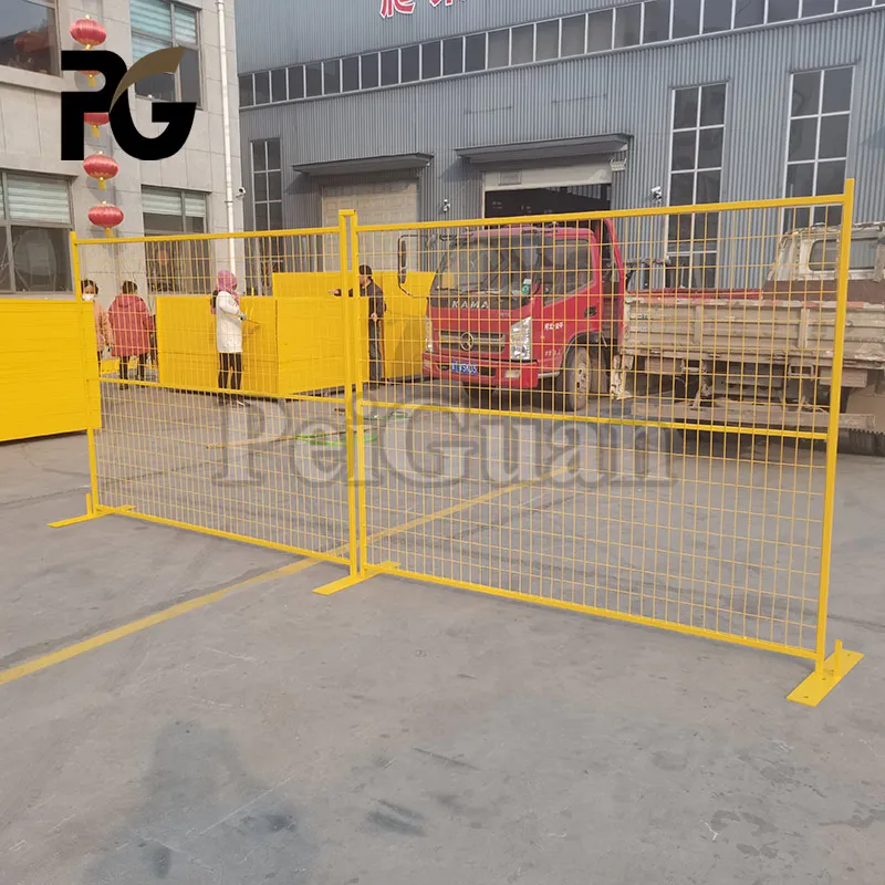 Style Base Construction Site Temporary Fence Panel Portable 6 Feet * 10 Feet Metal Iron Square Frame Canada Temporary Fence
