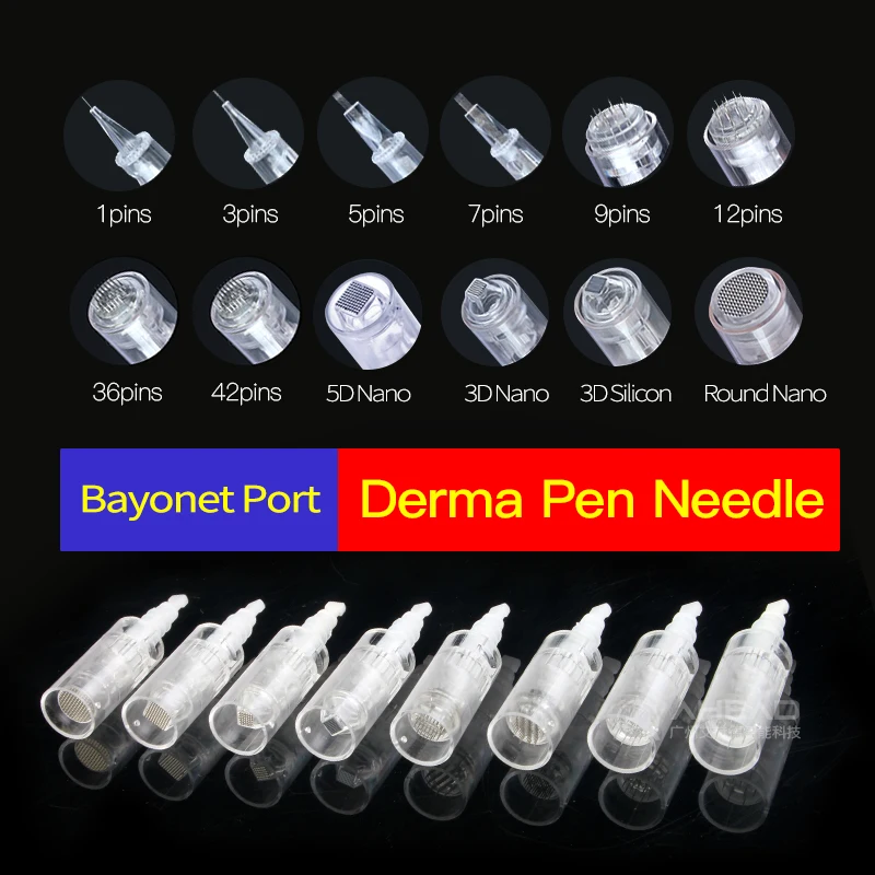 9 / 12 / 36/42/Иглы для мезотерапии MTS оптом, картриджи для ручки с байонетной иглой, нано-силиконовые иглы для продажи