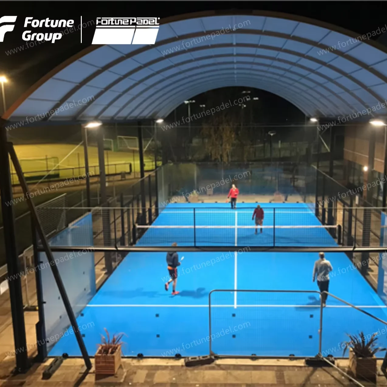 Factory Customized Fortune Padel Court 11*21m Panoramic Padel Tennis Court Cover Sport Court Cover Tent