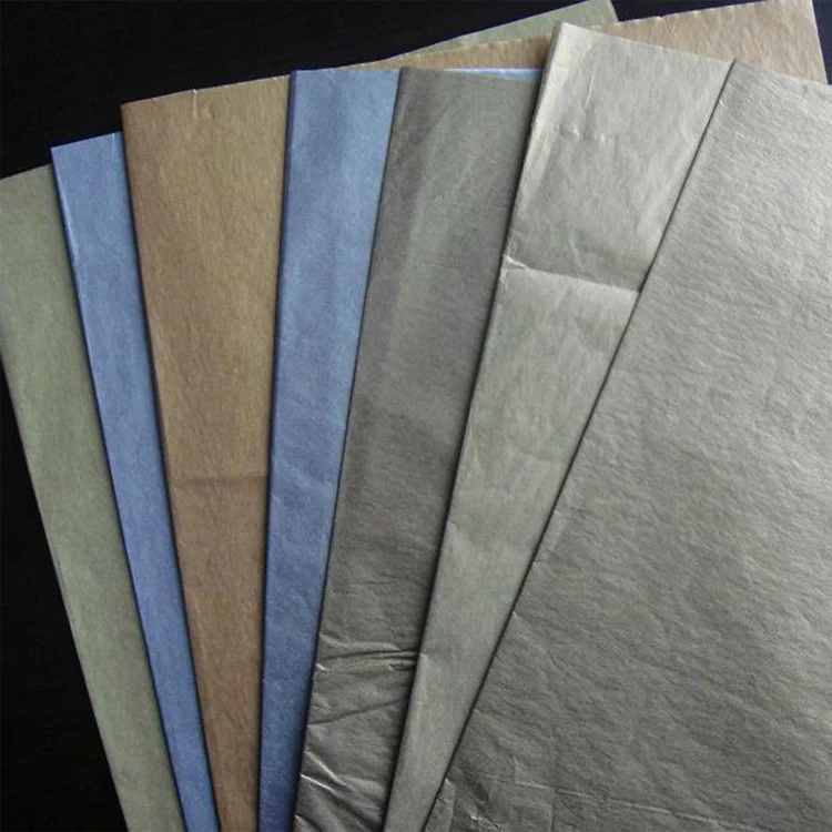 Hot Sale Metallic Printed Gold & Silver tissue paper 17gsm gift wrapping paper