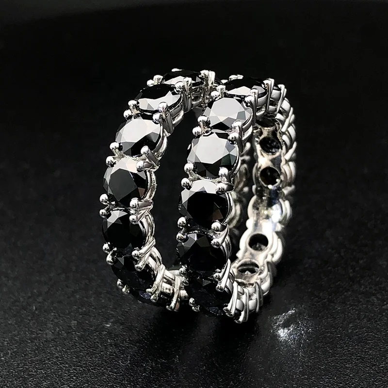 Factory Fine High Quality Jewelry Real S925 Silver 10k 14k 18k Gold Customizable Moissanite Diamond Iced Out Fashion Ring