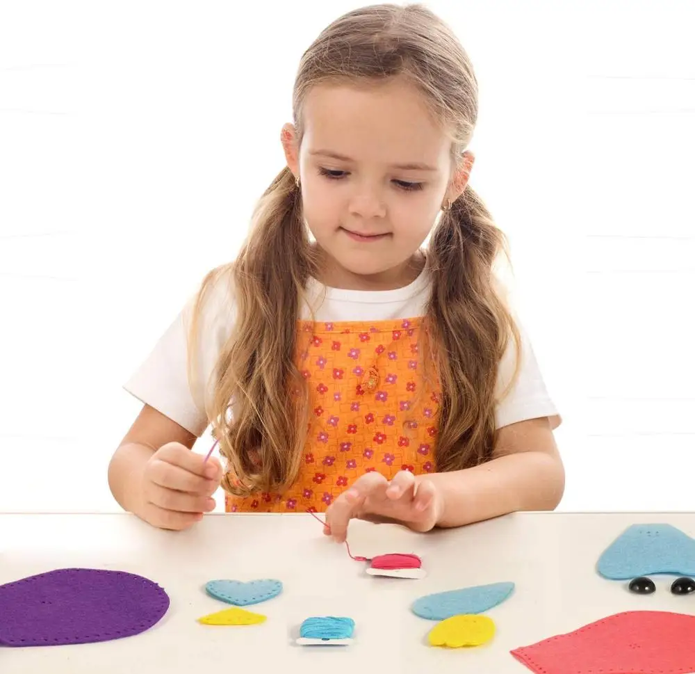 
Xmas tree decor toy travel free samples small felt bird ornament thread kids sewing diy craft kits 