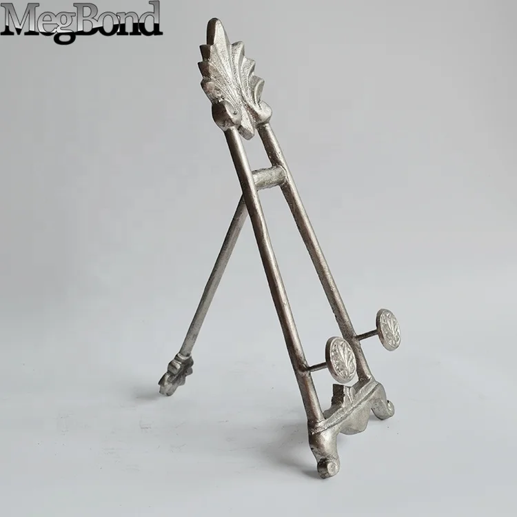 Cast iron  wholesale mini table top easels,  small table metal easel for magazine