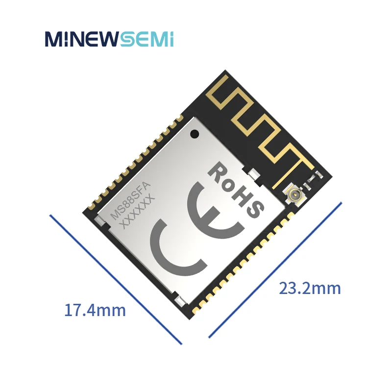 Bluetooth BLE5.2 PA/LNA module MS88SFA8 -nRF52833 Long Range Mesh Zigbee Thread Module  with IPEX +PCB Antenna optional