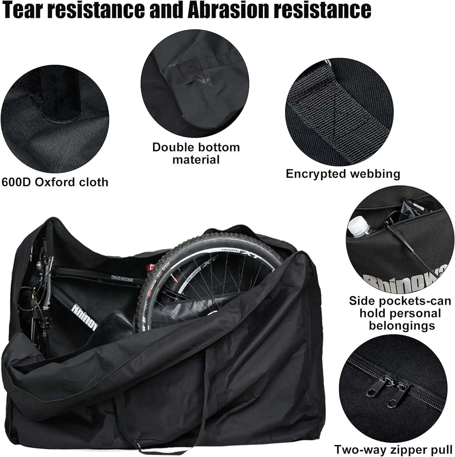 Folding Bike Carry Bag 26 Inch Thick Bicycle Transport Storage Case Bike Travel Bag