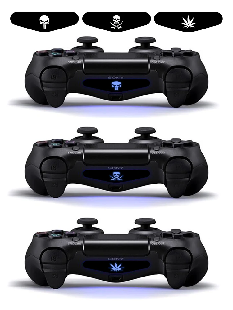 LED Light Bar Skin Stickers For Playstation 4 PS4 Gamepad light Cover Bar Stickers For PS4 Controller Decals