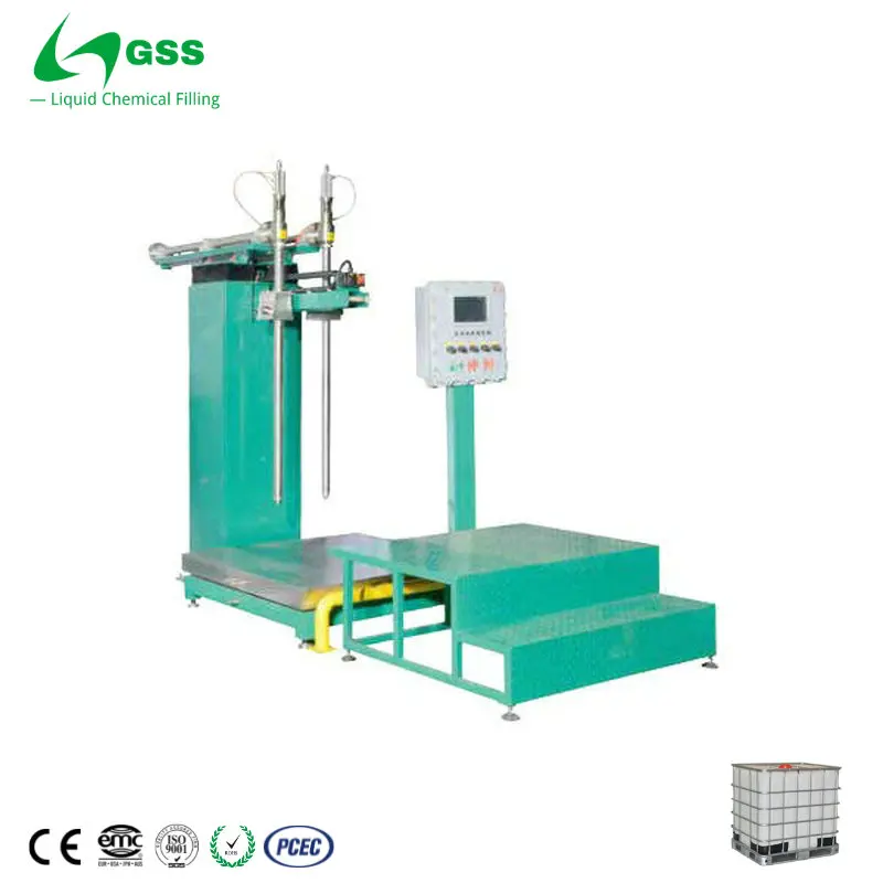 GSS 1000 Liter Semi Auto Engine Oil solvents paint resin thinner chemicals liquid Weight Filling Packing Machine