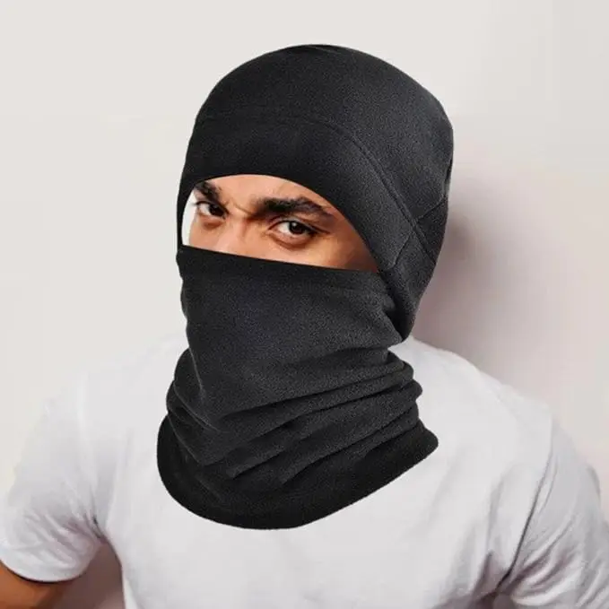 Unisex Polar Fleece Neck Warmer Gaiter, Multifunctional Headwear Mouthguard, Loop Scarf for Running, Cycling,