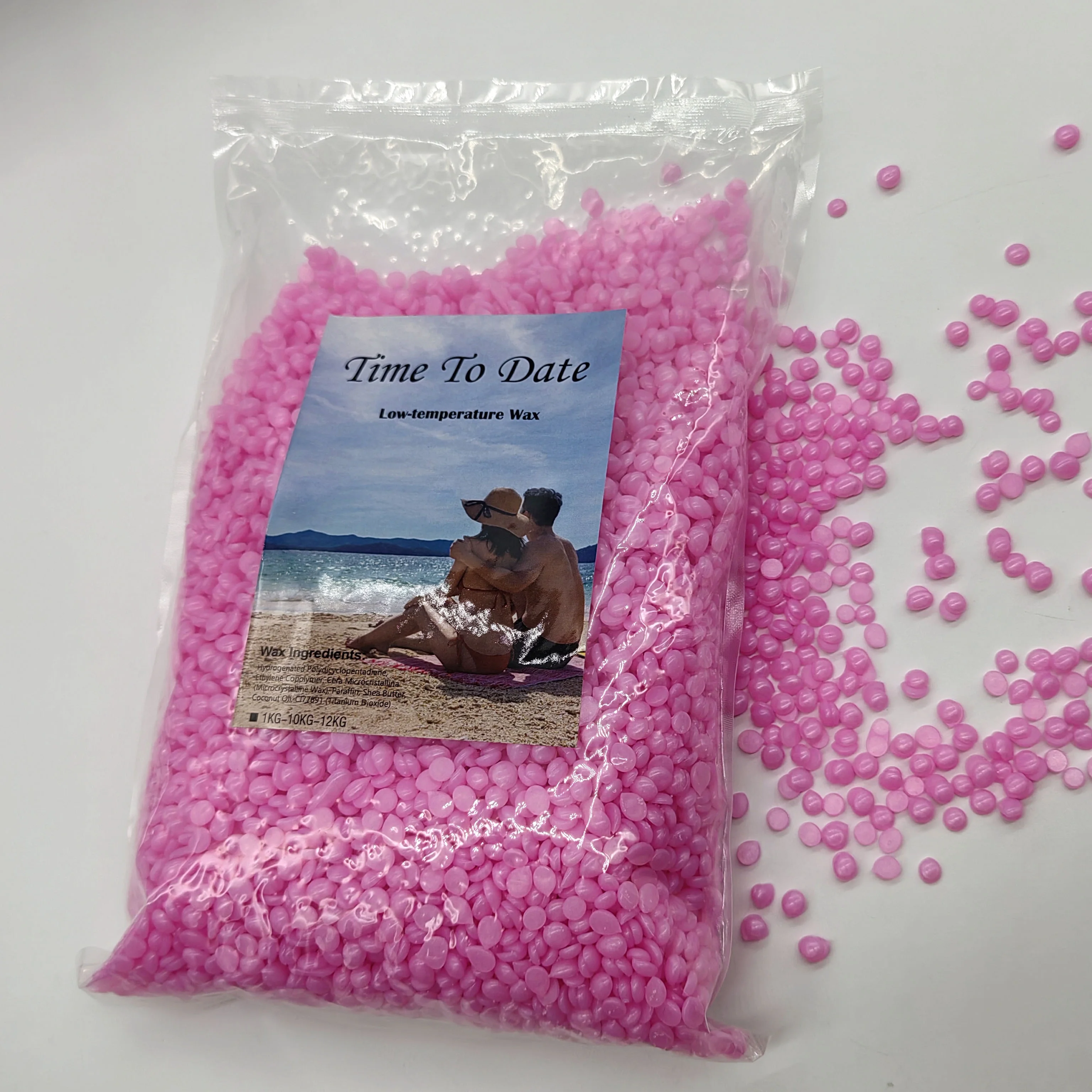 High Quality Formulas All Over Hair Removal Low Melting Point Film Wax for Bikini Wax Enthusiasts Glitter Shimmer pink Wax Beads