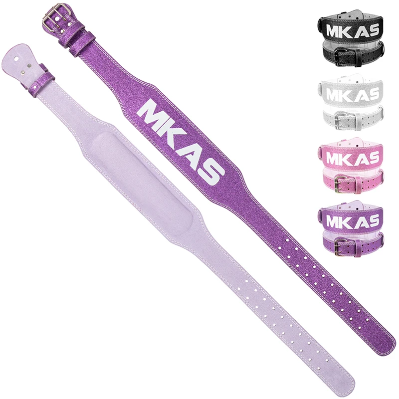 MKAS Sparkly Weight Lifting High Quality Powerlifting Training Fitness Gym Workout Lifting Belt Gym Weightlifting Belt